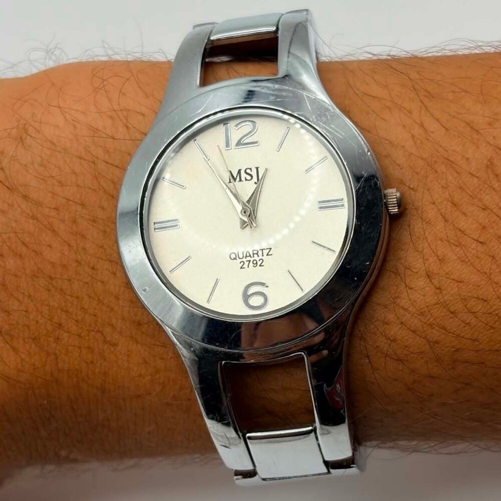 Silver MSJ Cuff Watch
